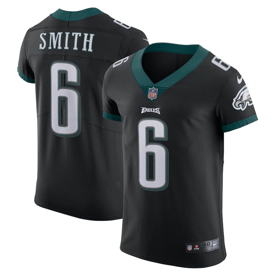 Men Philadelphia Eagles #6 DeVonta Smith Nike Black Vapor Elite NFL Jersey->philadelphia eagles->NFL Jersey